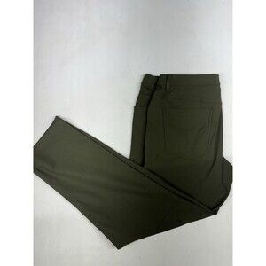 Lululemon ABC Classic Fit Pants Mens 34x29 Green Warpstreme Commute 5-Pocket